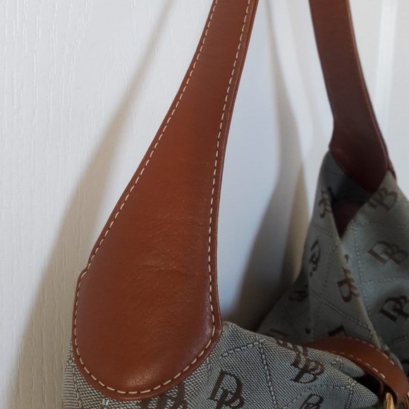 Dooney & Bourke Teal Signature Hobo Purse - Picture 5 of 16